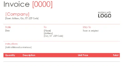 Tutoring Invoice Template